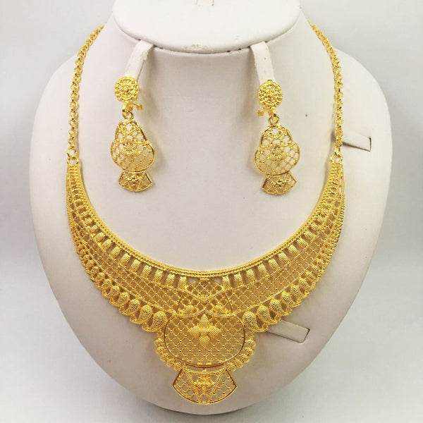 Luxurious Dubai Duo - Dubai Luxury Set Necklace & Earring
